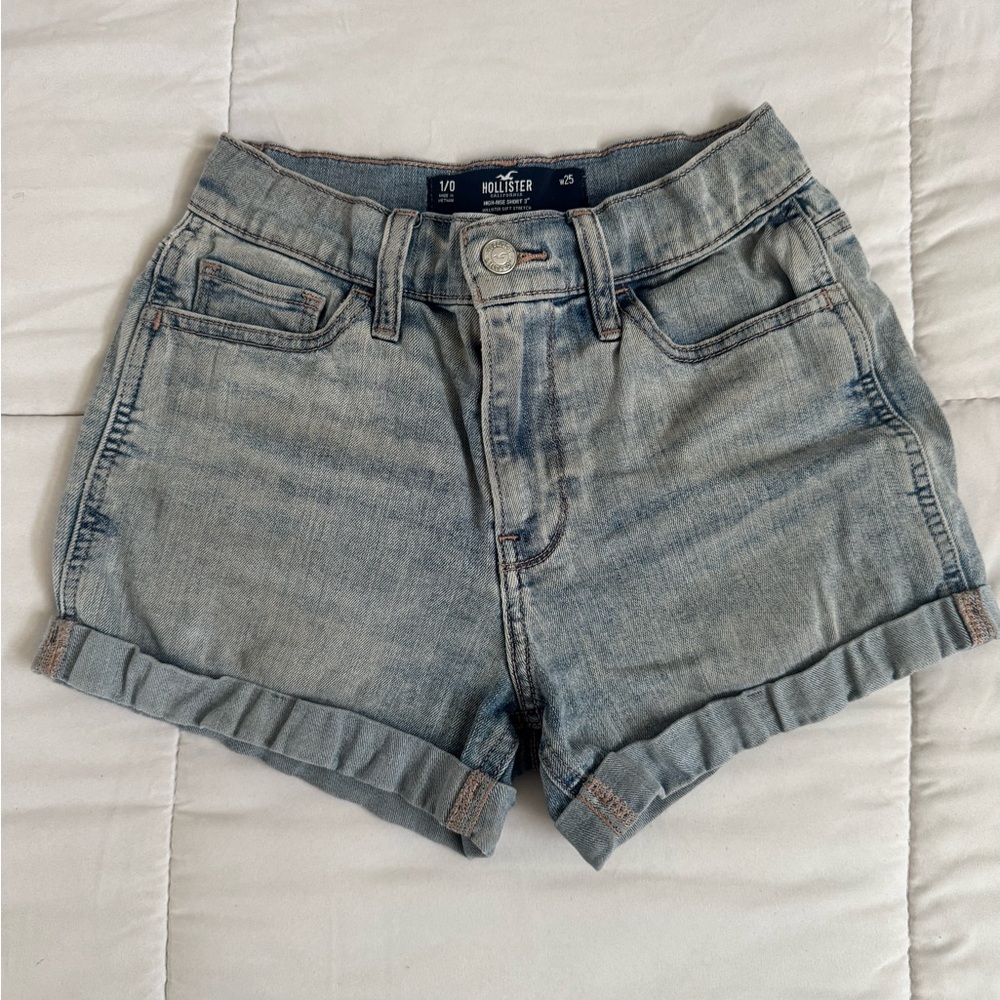 Hollister Women's Light Blue Jean Shorts
